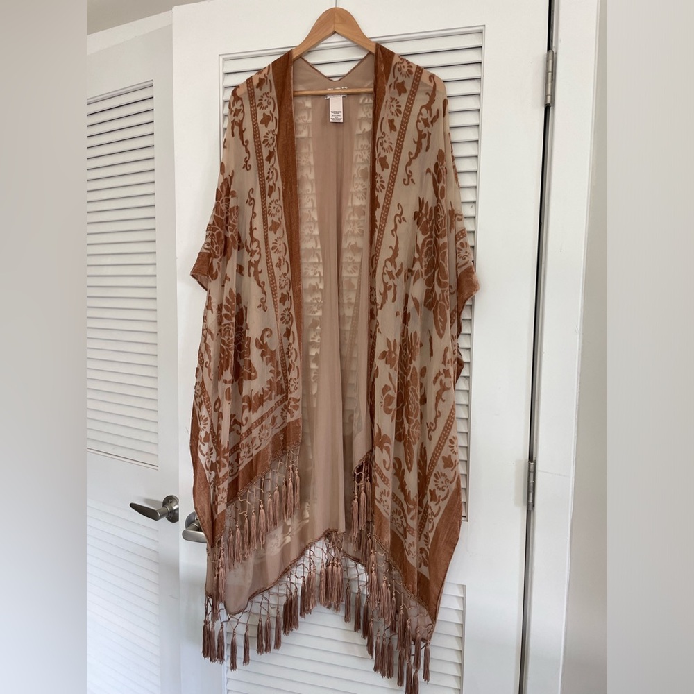 Free People Velvet Kimono - one size